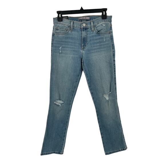 Joe's Jeans straight crop Mid-Rise Distressed Denim size 26 - Picture 1 of 6